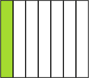 Lime Rectangle Fraction 1:7