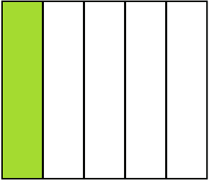Lime Rectangle Fraction 1:5