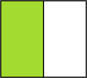 Lime Rectangle Fraction 1:2