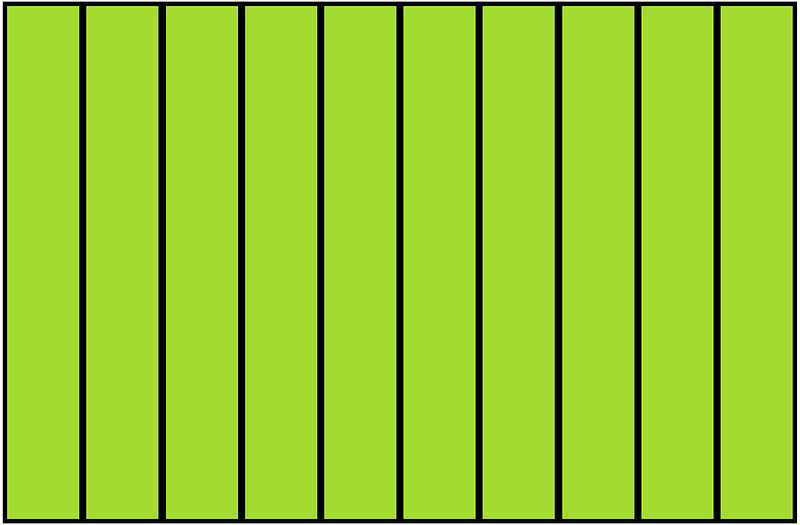 Lime Rectangle Fraction 10:10