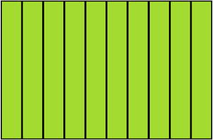 Lime Rectangle Fraction 10:10