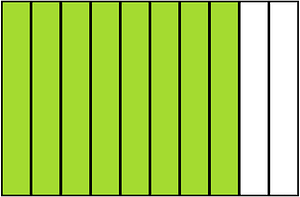 Lime Rectangle Fraction 8:10