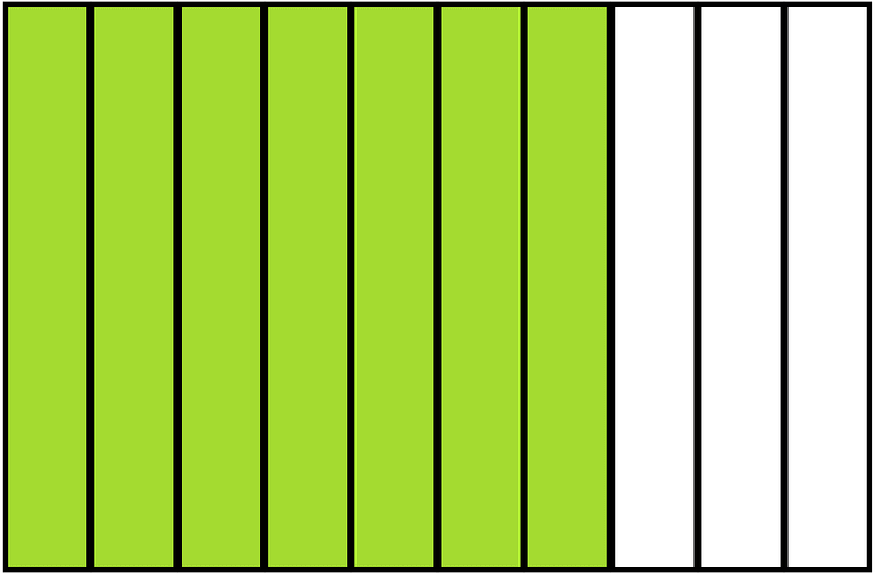 Lime Rectangle Fraction 7:10