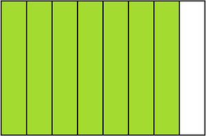 Lime Rectangle Fraction 7:8