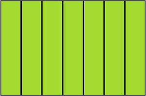 Lime Rectangle Fraction 7:7