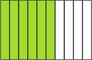 Lime Rectangle Fraction 6:10