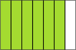 Lime Rectangle Fraction 6:7