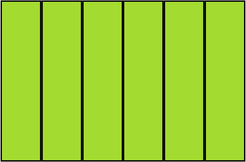 Lime Rectangle Fraction 6:6