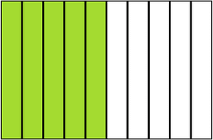 Lime Rectangle Fraction 5:10