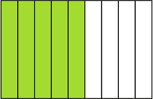 Lime Rectangle Fraction 5:9