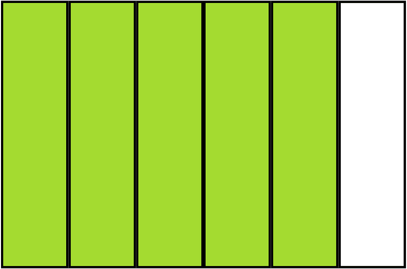Lime Rectangle Fraction 5:6