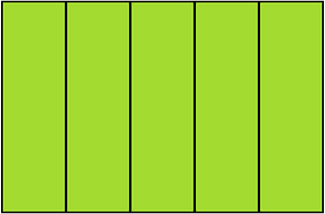 Lime Rectangle Fraction 5:5