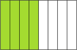 Lime Rectangle Fraction 4:8