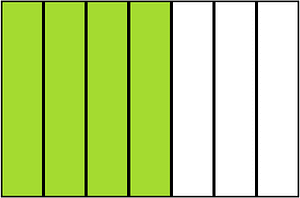 Lime Rectangle Fraction 4:7
