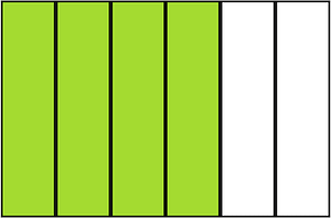 Lime Rectangle Fraction 4:6