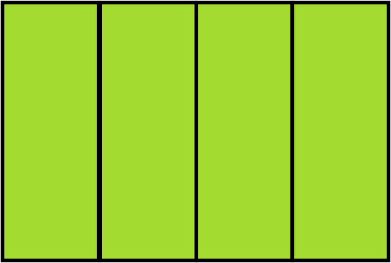 Lime Rectangle Fraction 4:4