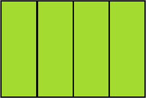 Lime Rectangle Fraction 4:4