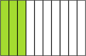 Lime Rectangle Fraction 3:10