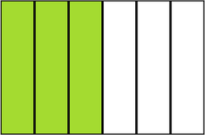 Lime Rectangle Fraction 3:6