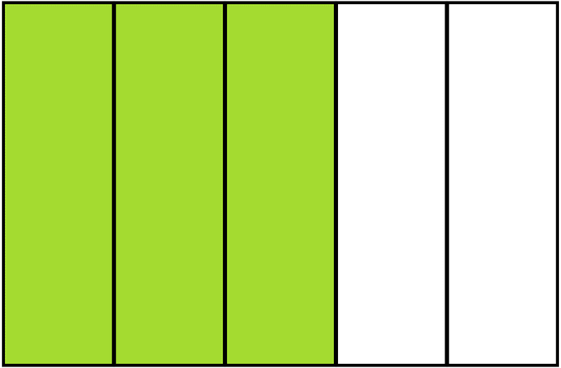 Lime Rectangle Fraction 3:5