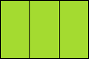 Lime Rectangle Fraction 3:3