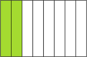 Lime Rectangle Fraction 2:8