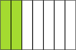 Lime Rectangle Fraction 2:7