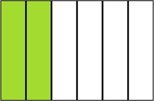 Lime Rectangle Fraction 2:6