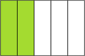 Lime Rectangle Fraction 2:5