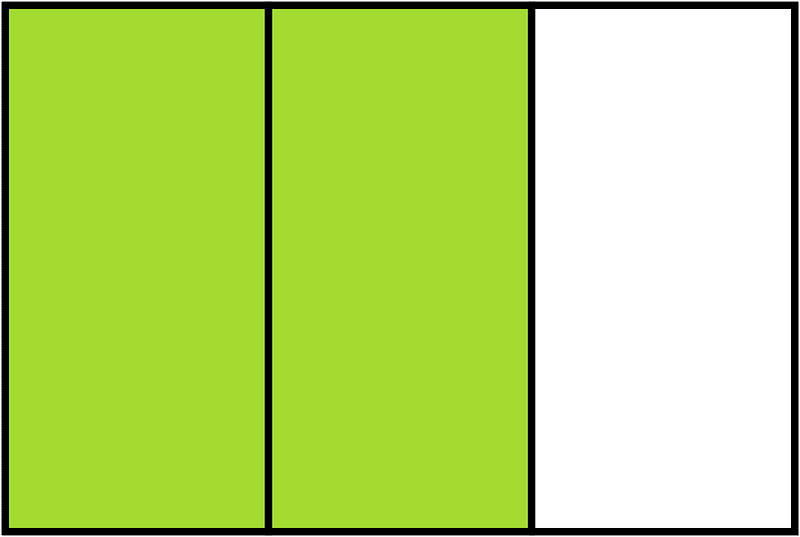 Lime Rectangle Fraction 2:3