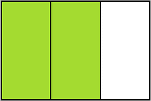 Lime Rectangle Fraction 2:3
