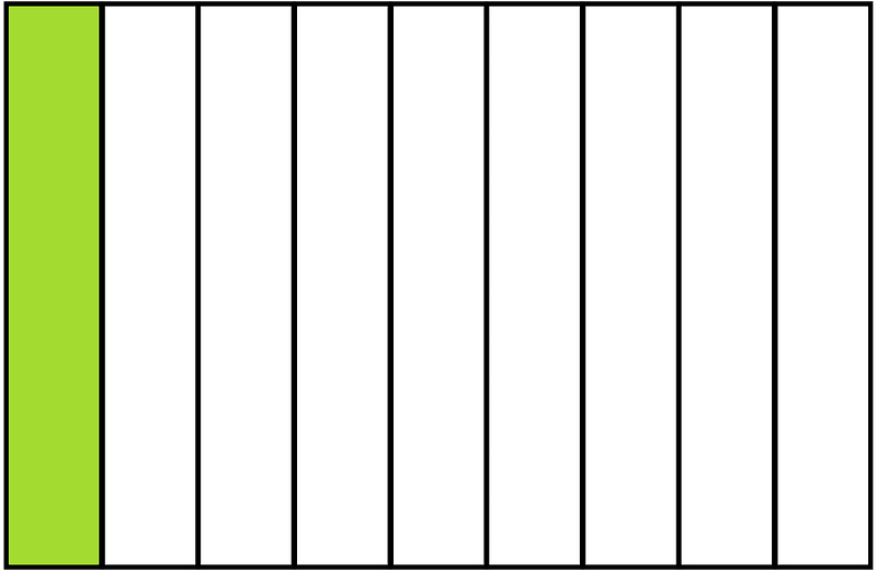 Lime Rectangle Fraction 1:9