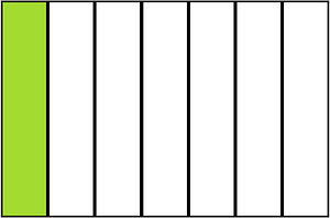 Lime Rectangle Fraction 1:7