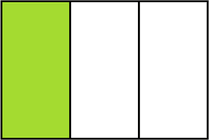 Lime Rectangle Fraction 1:3