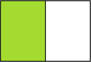 Lime Rectangle Fraction 1:2