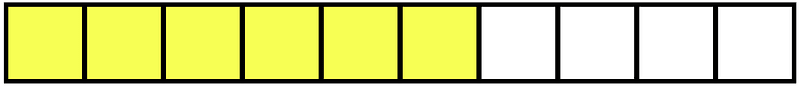 Yellow Rectangle Fraction 6:10