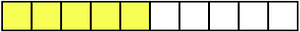 Yellow Rectangle Fraction 5:10