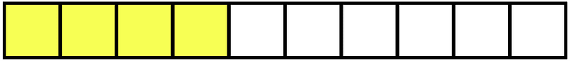 Yellow Rectangle Fraction 4:10