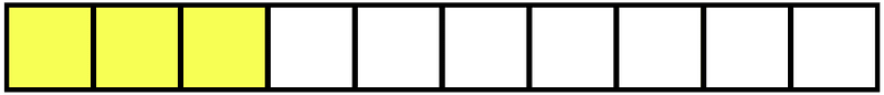 Yellow Rectangle Fraction 3:10