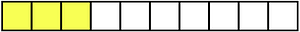 Yellow Rectangle Fraction 3:10
