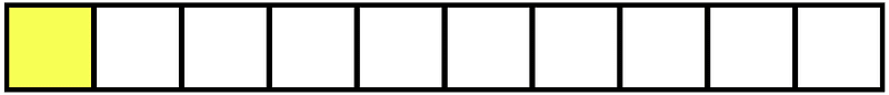 Yellow Rectangle Fraction 1:10