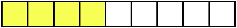 Yellow Rectangle Fraction 4:9