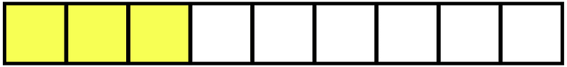 Yellow Rectangle Fraction 3:9
