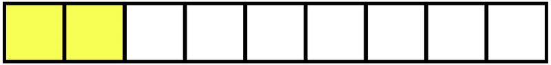 Yellow Rectangle Fraction 2:9