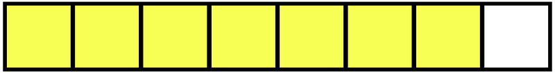 Yellow Rectangle Fraction 7:8