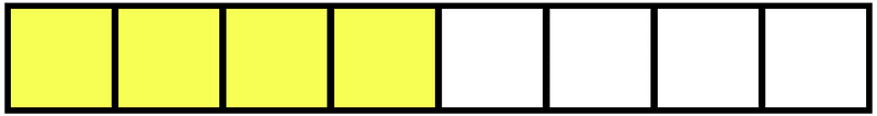 Yellow Rectangle Fraction 4:8