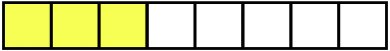Yellow Rectangle Fraction 3:8