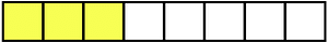 Yellow Rectangle Fraction 3:8