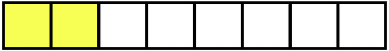 Yellow Rectangle Fraction 2:8