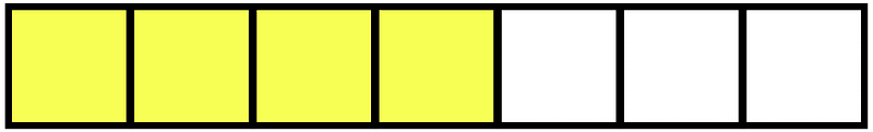 Yellow Rectangle Fraction 4:7